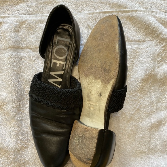 Loewe Black Flex D'Orsay Flats Leather Loafers - Picture 7 of 9